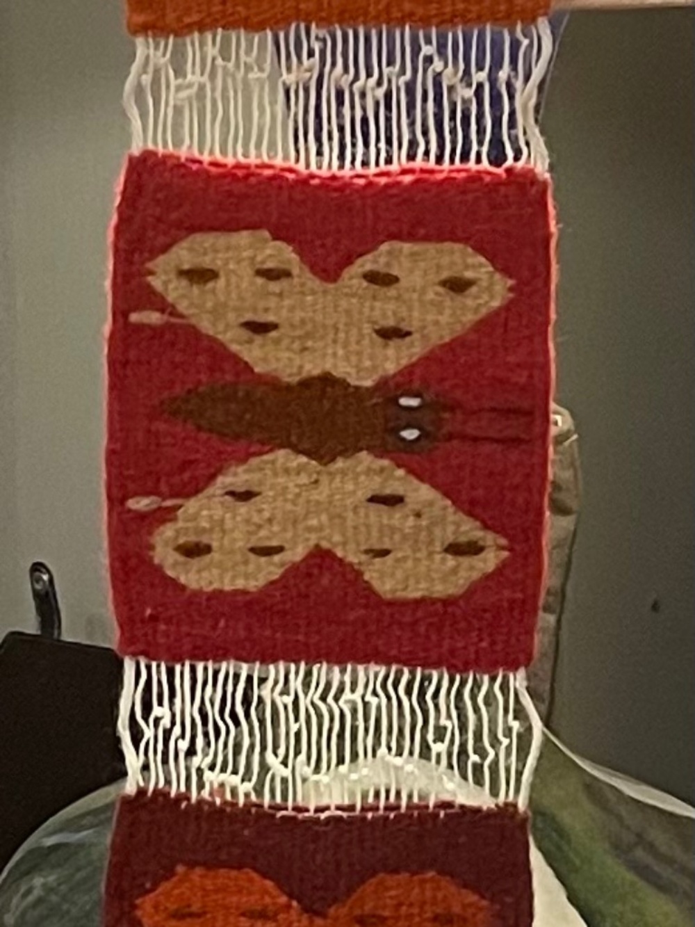 Handmade Butterfly Oaxaca table runner